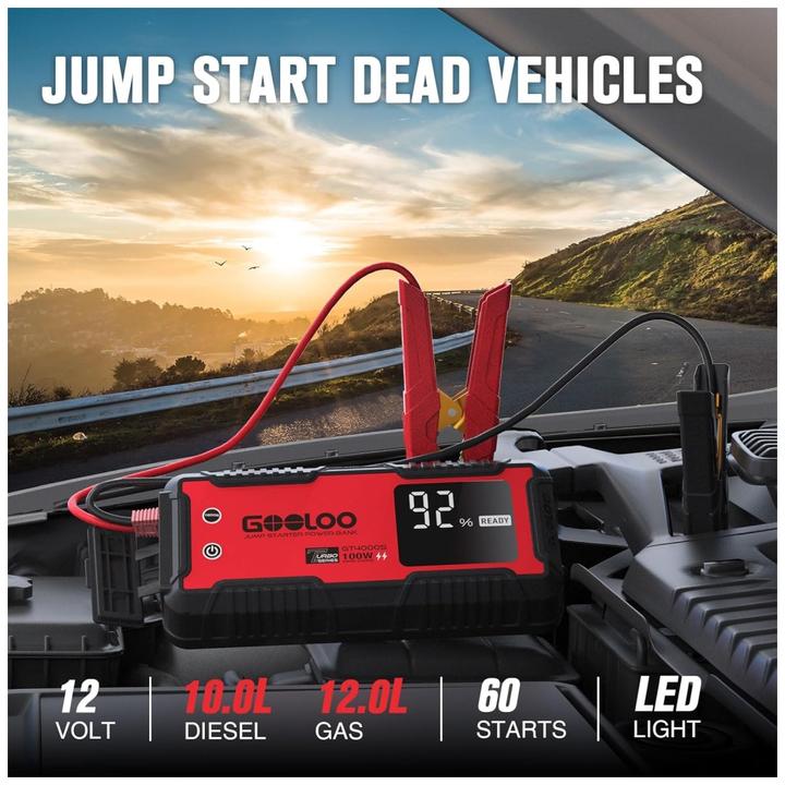 Immagine prodotto Gooloo GT4000S Jump-Starter 4000 A Spitzenstrom (4000 A, 24000 mAh)