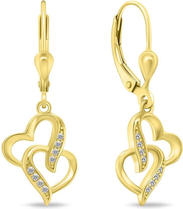 Produktbild Brilio Silver - Romantic gold-plated earrings Heart EA467Y