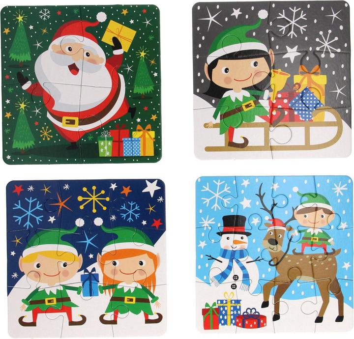 Produktbild Wins Holland 4in1 Puzzle Weihnachten (4 Teile)