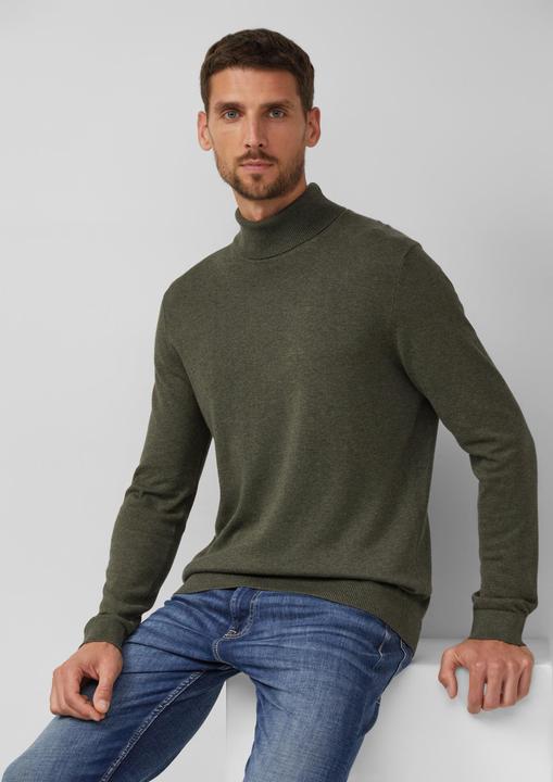 Produktbild s.Oliver Strickpullover Rollkragenpullover aus reiner Baumwolle (XXL)