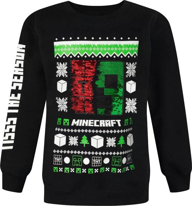 Immagine prodotto Minecraft Pull de Noël enfants/enfants Creeper à paillettes (122)