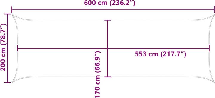 Produktbild vidaXL Outdoor Sonnenschutz Markise (600 x 200 cm)