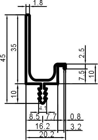 Immagine prodotto Werkstarck Profili a strisce con altezza profilo 35 mm