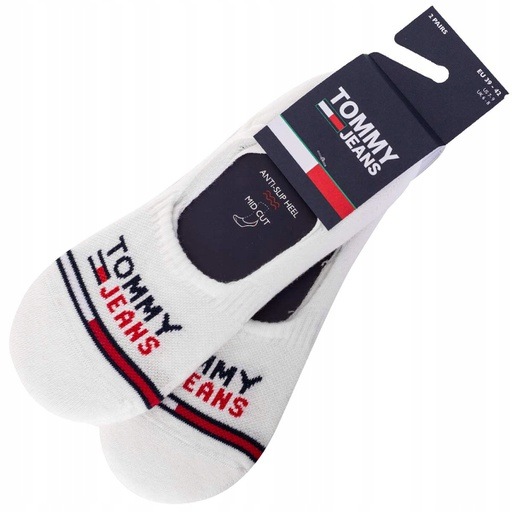 Produktbild Tommy Hilfiger Unisex-Adult Mid Cut Footie, White, 43-46 (2er Pack) (2er Pack, 43 - 46)
