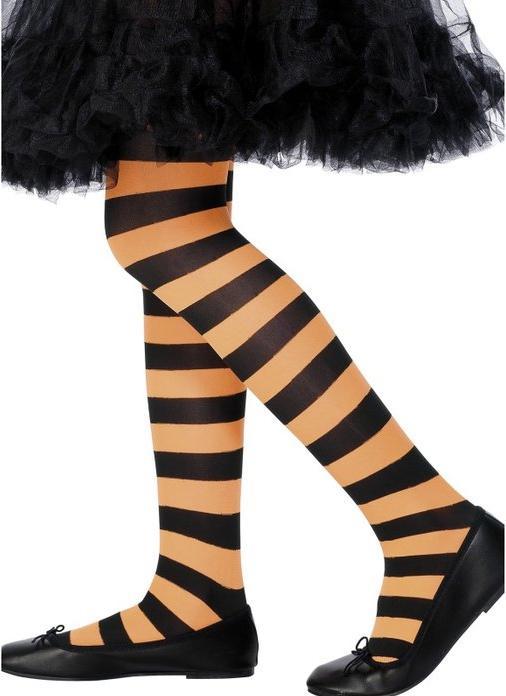 Produktbild Smiffys Strumpfhose schwarz/orange Kin