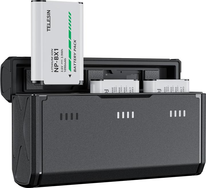 Telesin multifunctional pocket charger for NP-BX1 Camera Battery