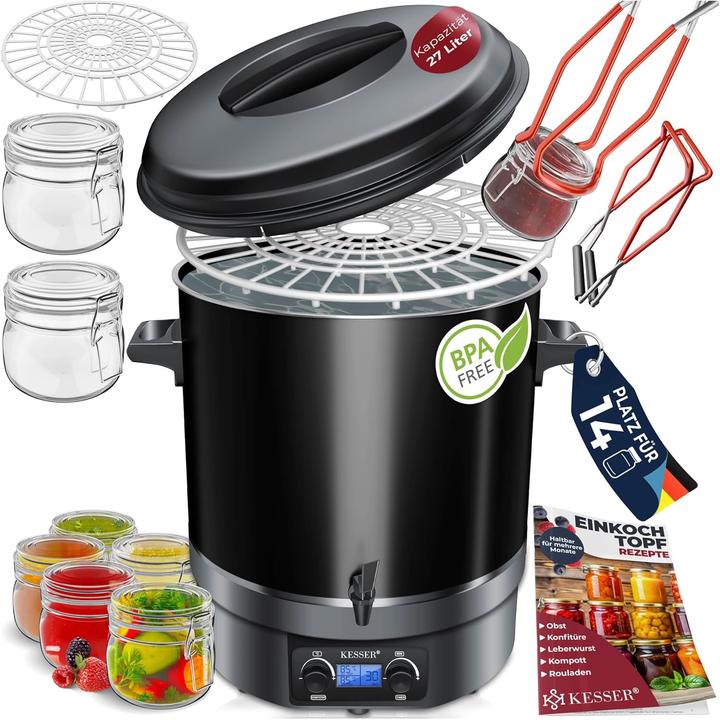 Kesser Einkochautomat mit Timer und Abschaltautomatik (27 l)