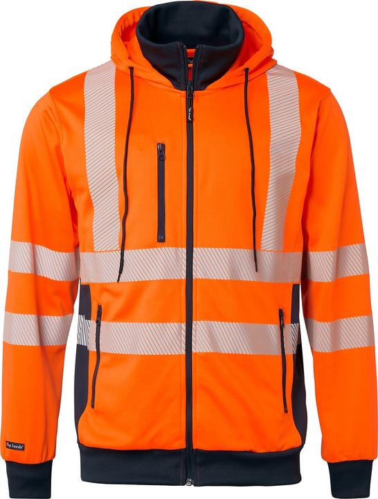 1729 Sweatshirt, Unisex, S Fluoreszierendes orange/navy blau