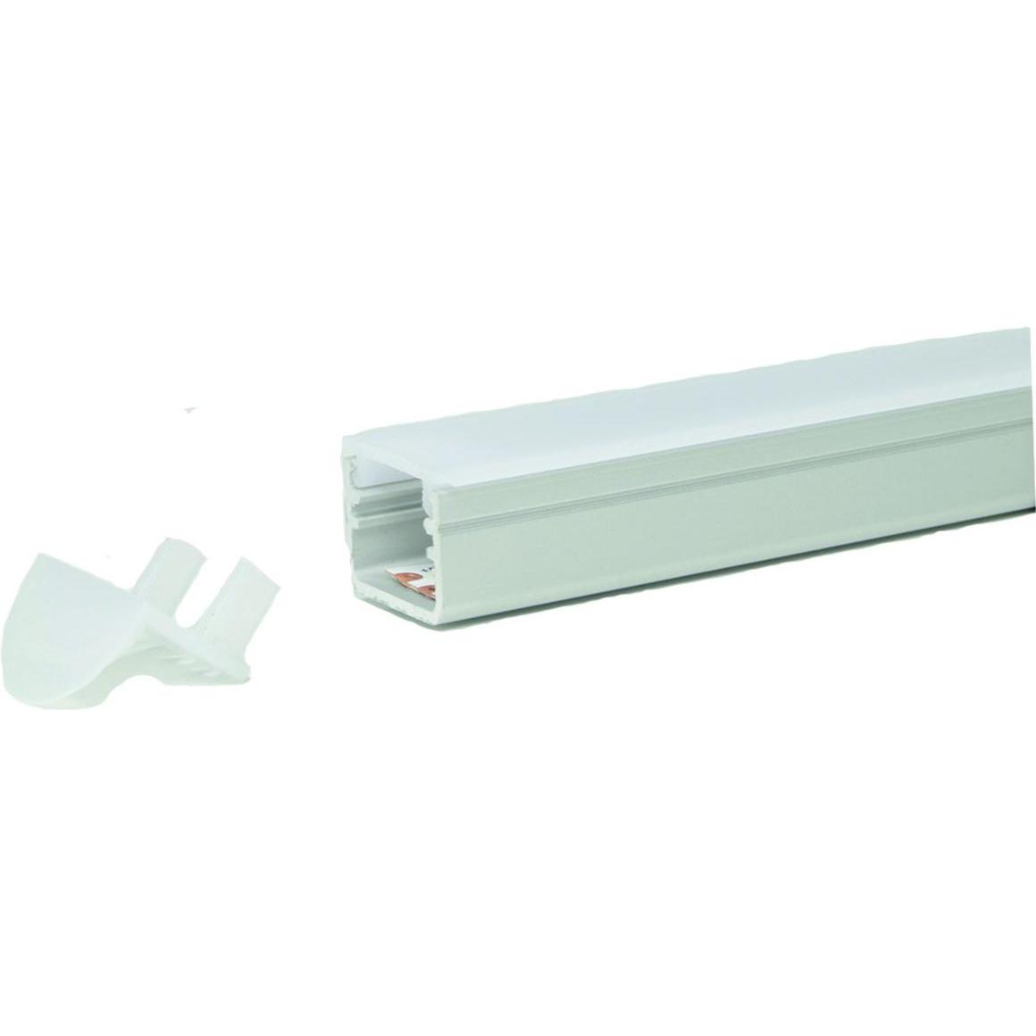 L&S, Profil + Stange, LED Einbauprofile Malindi mit opaler Lichtblende