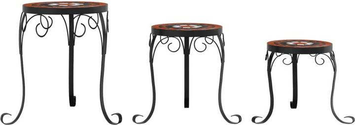 Produktbild vidaXL Pflanzenständer 3 Stk. Terrakottarot und Keramik