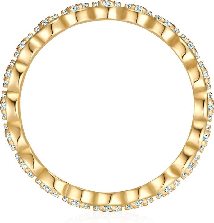 Image du produit Glanzstücke München Ring Sterling Silber gelbgold Zirkonia weiss - 38516 (52, Argent 925)