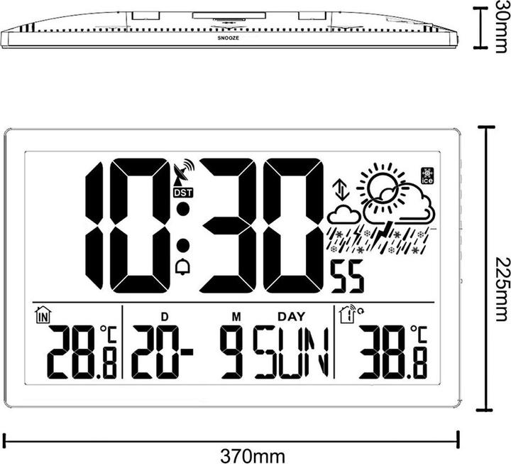Actual product image No Name LCD wall clock temperature date GB218