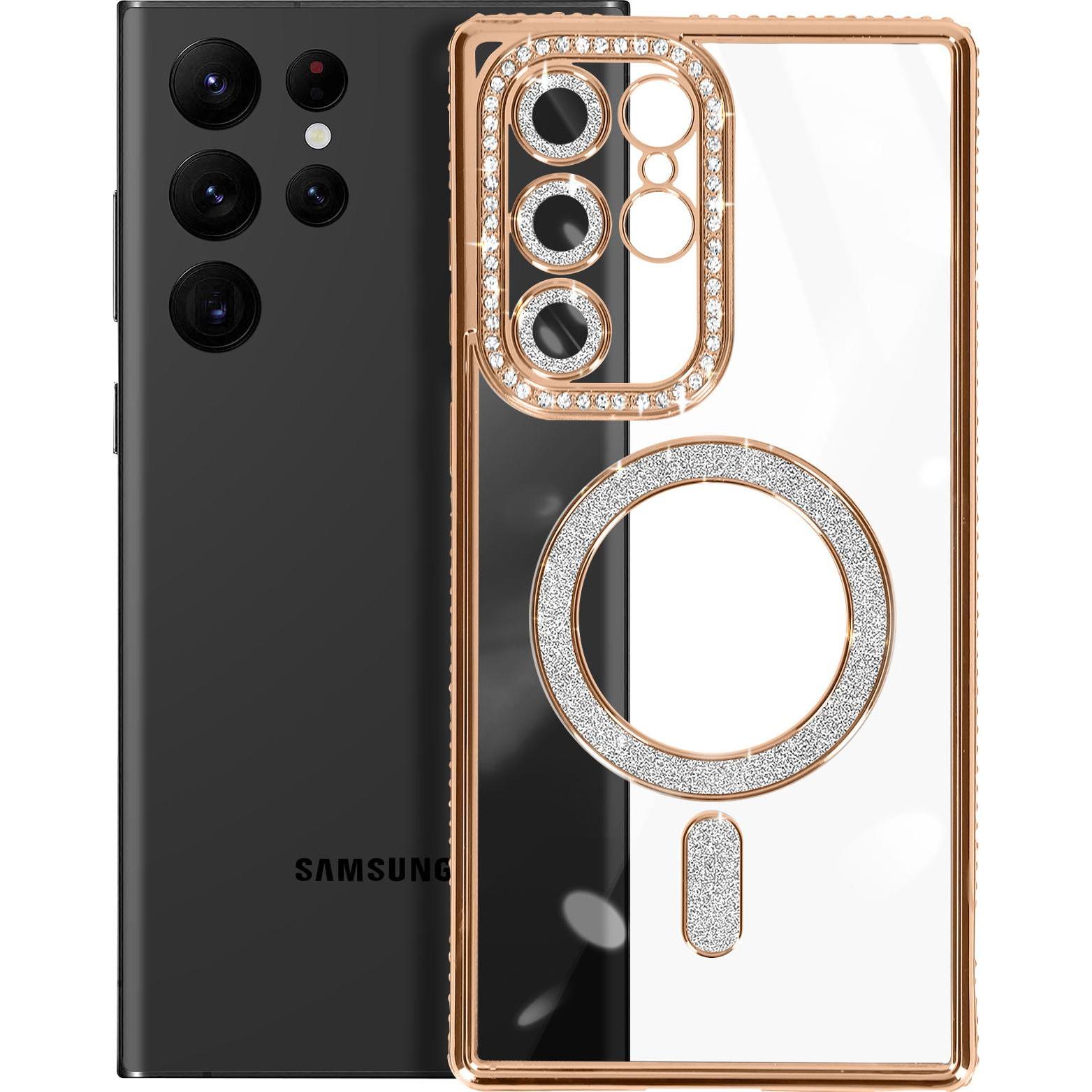 Avizar Glamor Guard Case (Samsung Galaxy S22 Ultra), Smartphone Hülle, Gelb