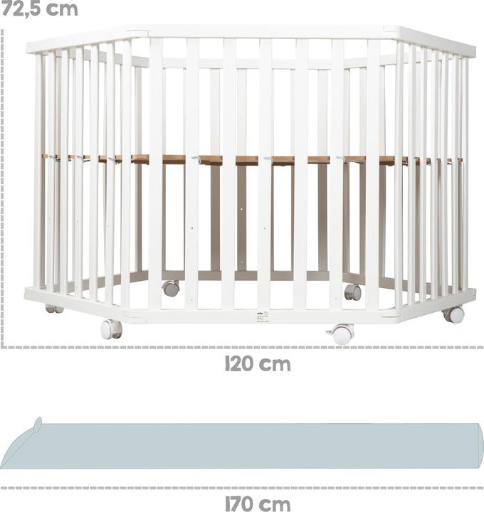Image du produit Roba Parc hexagonal (Panneau de bois MDF, 106 x 121 x 72 cm)