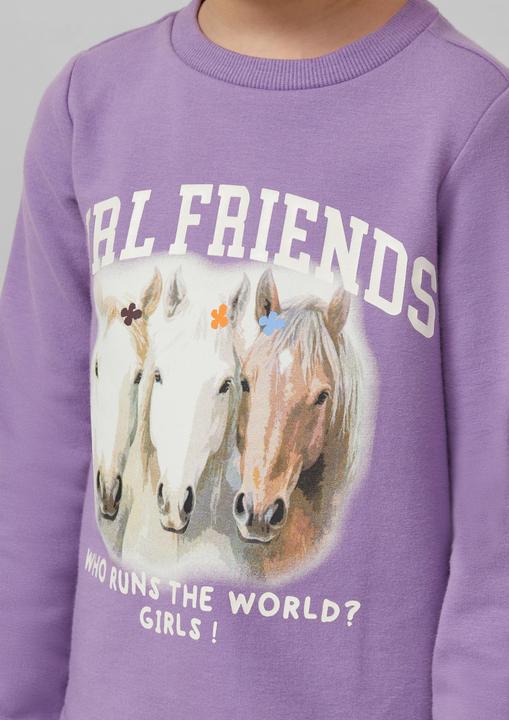 Produktbild s.Oliver Sweatshirt Sweatshirt mit überlappendem Saum und kuscheliger Innenseite (98)