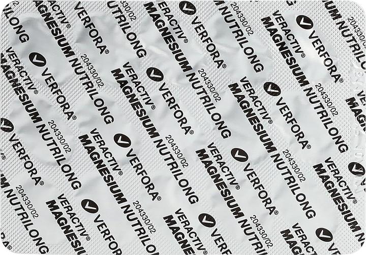 Nutritional values and ingredients Veractiv Magnesium Nutrilong (60 Piece, Pills, 117 g)