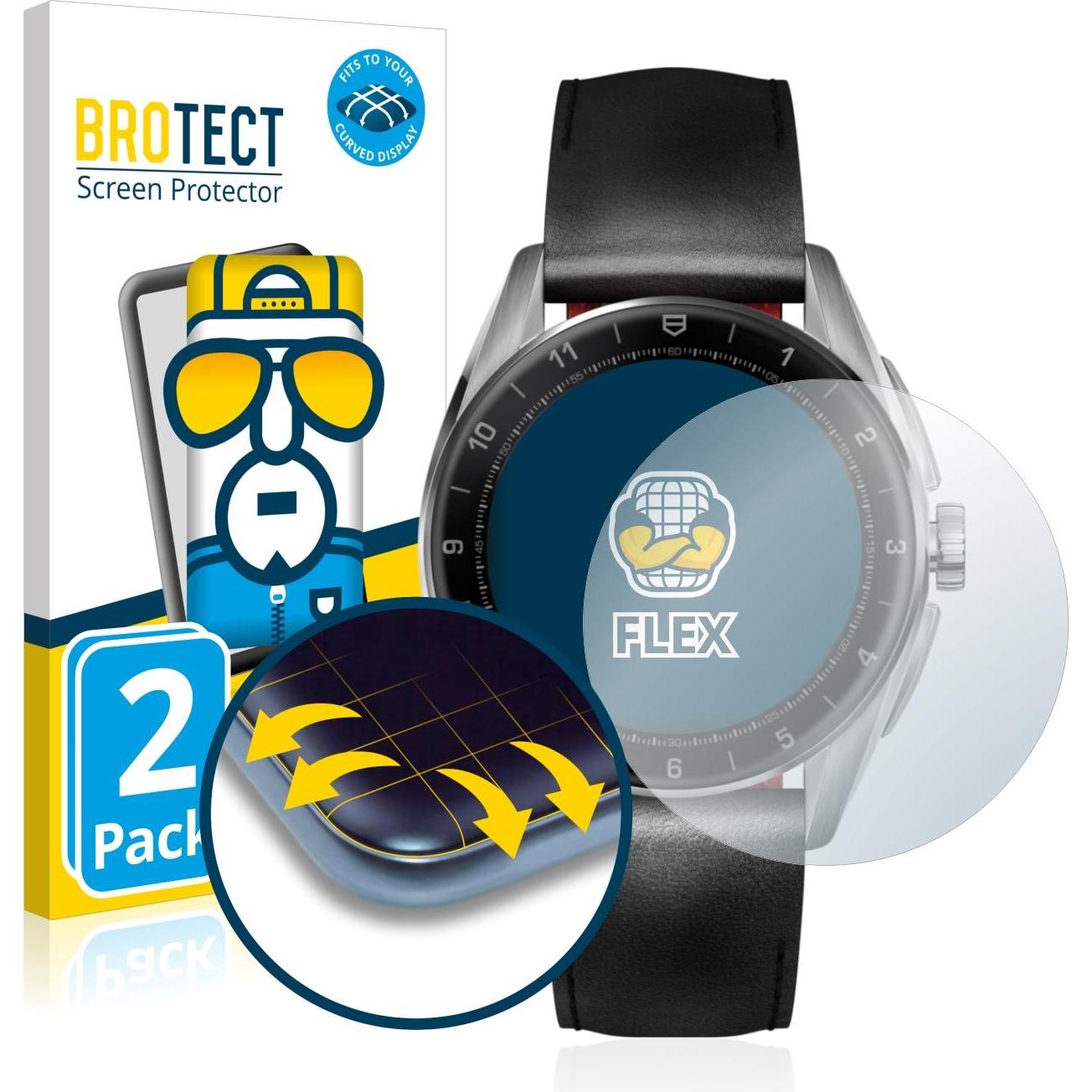 BROTECT Full-Cover Pellicola, Pellicola protettiva per smartwatch, Trasparente