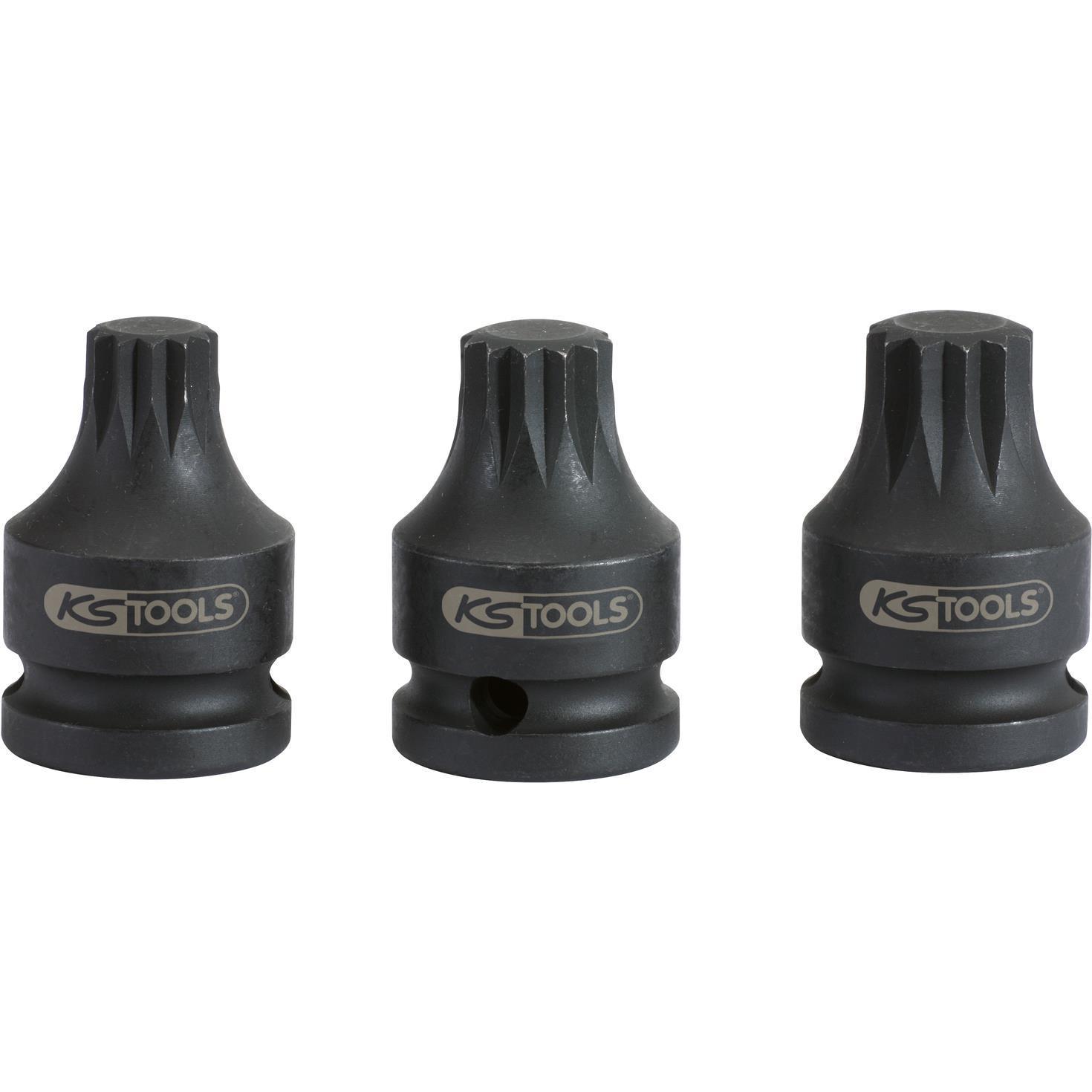 KS Tools, Steckschlüssel + Stecknuss, 1/2" Kraft-Bit-Stecknuss XZN,kurz,M16