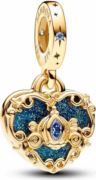 Produktbild Pandora Disney Cinderellas Kutsche & Herz Doppelter (Vergoldet, Emaille)