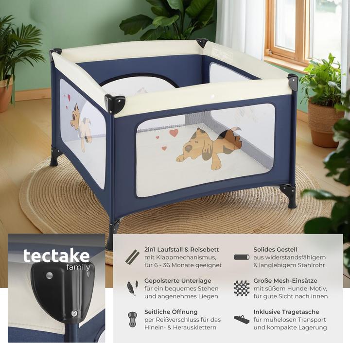 Immagine prodotto tectake Box bambini Tommy Junior 105 x 105 x 78 cm (105 cm, 105 cm)