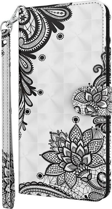 Image du produit Cover-Discount Galaxy S22 Ultra - Étui effet paillettes fleurs noir (Samsung Galaxy S22 Ultra)