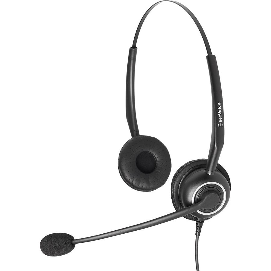 FreeVoice SoundPro 350 Duo UNC (Kabelgebunden), Office Headset, Schwarz