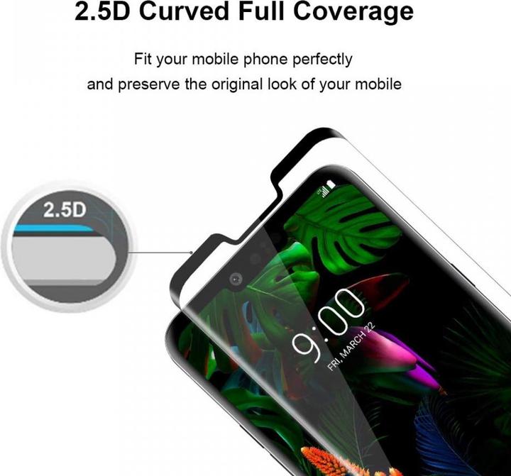 Produktbild Screenguard LG G8S ThinQ Full Screen Panzerglas Schutzfolie 2.5D 9H (1 Stück, LG G8s ThinQ)