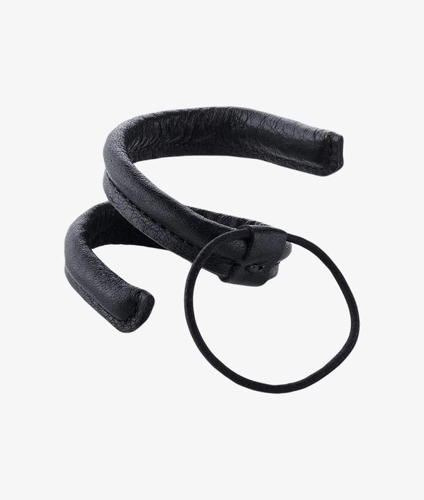 Immagine prodotto Corinne Mondo - Fascia in pelle corta e stretta piegabile nera (Elastico per capelli)