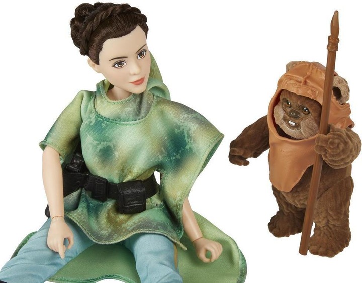 Actual product image Hasbro Star Wars Forces of Destiny Adventure Princess Leia & Wicket Figure 2-Pack (Endor Adventure)