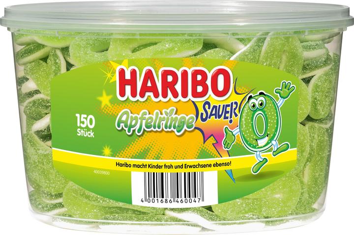 Produktbild Haribo Saure Apfelringe (150 Stk., 1200 g)