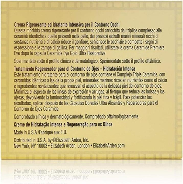 Immagine prodotto Elizabeth Arden Lip & Eye Care Ceramide Premiere Eye Cream 15 ml (Crema per la cura degli occhi, 15 ml, Giorno)