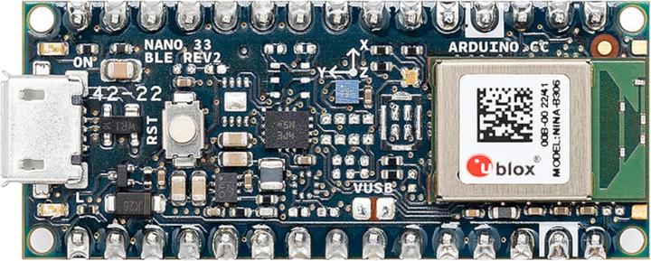 Actual product image Arduino ABX00072 Board Nano 33 BLE Rev2 with headers Nano ARM® Cortex®-M4