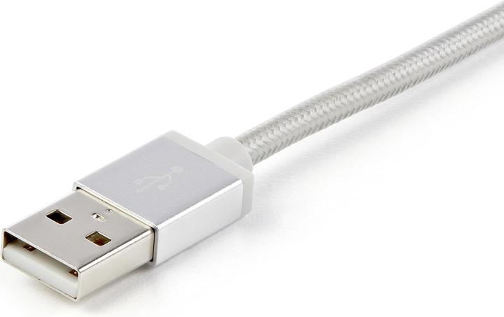 Produktbild StarTech USB Lightning Kabel - USB-C Micro-B Laddekabel - 1m - geflochten - Silber - USB auf Lightning Kab... (1 m, USB 2.0)