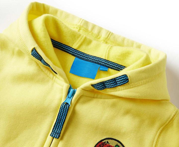 Immagine prodotto vidaXL Felpa con cappuccio per bambini con zip Giallo chiaro (92)