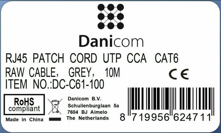 Produktbild Dsit CAT 6 Netzwerkkabel U/UTP (CAT6, 10 m)