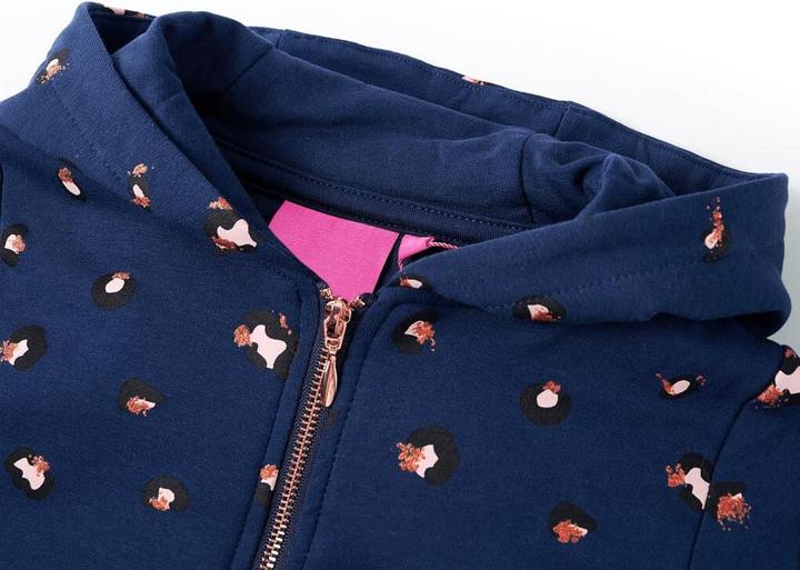 Immagine prodotto VidaXL Felpa con cappuccio per bambini blu navy 140,Materiale: 95 (140)