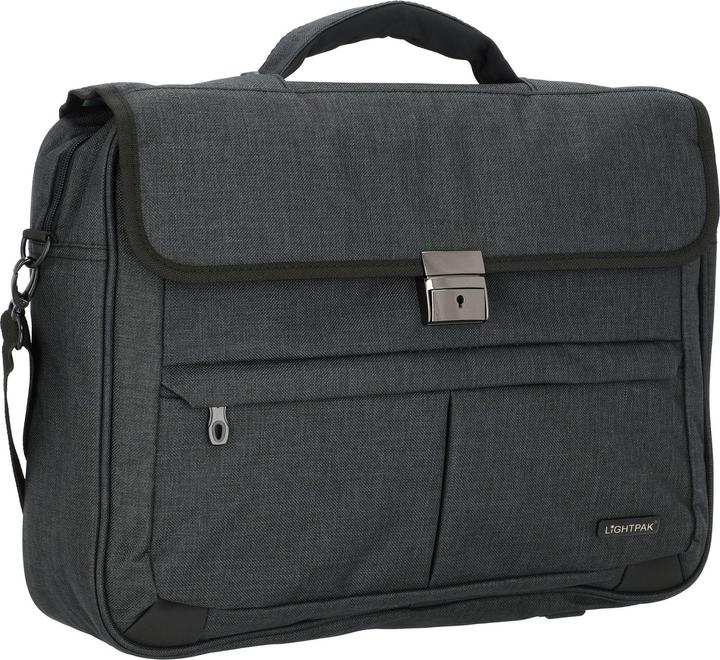 Image du produit Lightpak Porte-documents en polyester, compartiment principal zippé anthracite avec compartiment rembourré (13 l)
