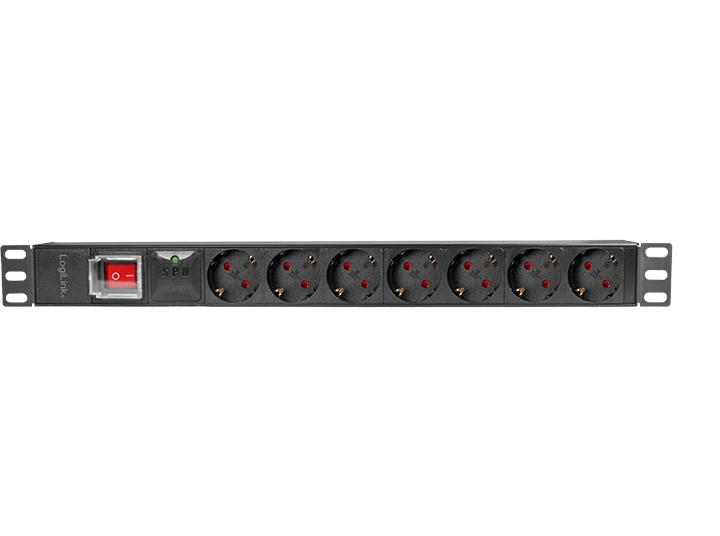 Produktbild LogiLink Stromverteilungseinheit (7 x, CEE 7/3, 2 m)