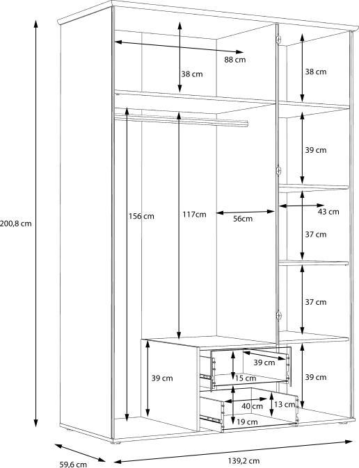 Immagine prodotto Forte Gloria (139,5 x 59,5 x 201 cm)