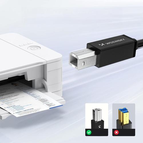 Actual product image Wozinsky WKDDY2S USB-B - USB-C Kabel 2m - Schwarz (2 m, USB 2.0)