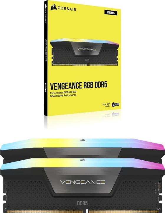 Image du produit Corsair D596GB 5200-38 Vengeance RGB bk K2 COR (2 x 48 Go, 5200 MHz, RAM DDR5, DIMM)