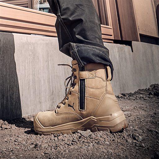 Produktbild Puma Sicherheitsstiefel CONQUEST STONE HIGH Grösse 46 stone S3 CI HI HRO SRC DIN EN ISO 20345 Nubukleder (S3, 46)