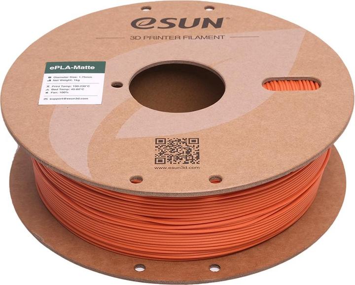 Immagine prodotto eSUN ePLA Mat Tangerine Filamento 1,75 mm 1Kg (PLA, 1.75 mm, 1000 g, Arancia)
