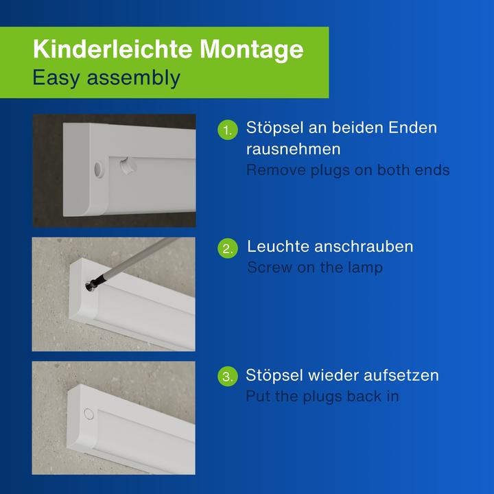 Produktbild REV LED-Unterbauleuchte, 8W, 3000K, 680lm, warmweiss, IP20, 60 cm (680 lm)