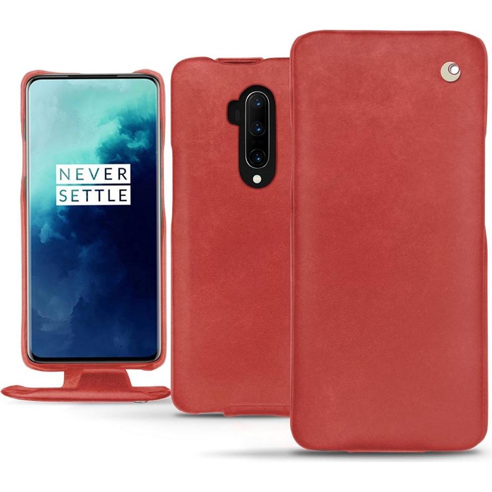 Noreve Lederschutzhülle vertikal (OnePlus 7T Pro), Smartphone Hülle, Rot