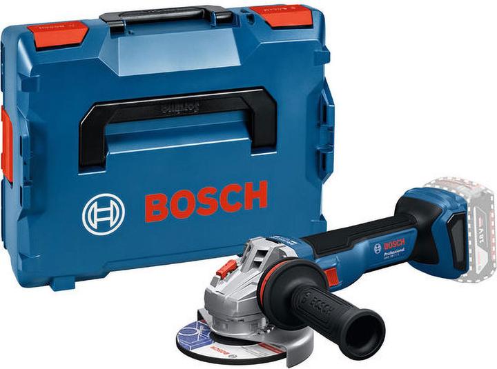 GWS 18V-11 S, Schnellspannmutter, Schutzhaube, Aufnahmeflansch, Zusatzhandgriff Vibration Control, L-BOXX 136