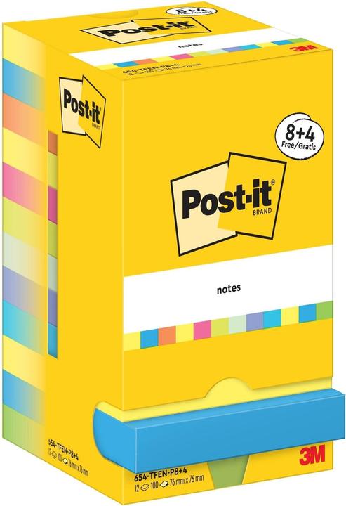 Produktbild Post-it Energetic Haftnotizen (76 x 76 mm)
