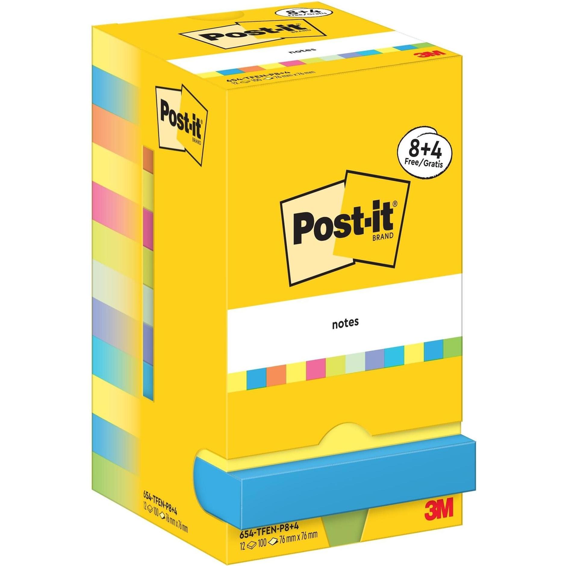 Post-it, Haftnotiz, Energetic Haftnotizen (76 x 76 mm)