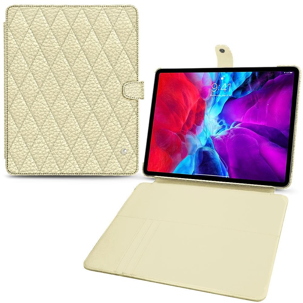 Noreve Lederschutzhülle Wallet (iPad Pro 12.9 2020 (4. Gen)), Tablet Hülle, Beige