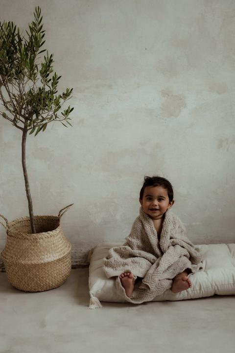 Immagine prodotto My memi Coperta per bambini in merino - Pearl Beige (80 x 100 cm)